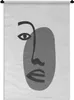 MuchoWow® Wandteppich Wandbehang Gesicht - Strichzeichnung Produktbild-Vorschau 1
