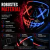 LED Grusel Maske rot & blau Mix - wie aus Purge steuerbar, Produktbild-Vorschau 8