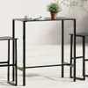vidaXL Bartisch Schwarz 100x50x110 cm Pulverbeschichteter Produktbild-Vorschau 2