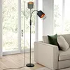 ZMH stojací lampa obývací pokoj vintage černá stojací lampa Náhled obrázku produktu 3