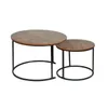 2er Set Couchtisch mit Farbe von verbranntem Holz und Produktbild-Vorschau 6