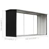 Capannone da Giardino in Acciaio Zincato 330x92x153cm Anteprima dell’immagine prodotto 5