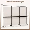 COSTWAY Roomdivider met wielen, inklapbare scheidingswand, Productafbeelding-voorbeeld 3