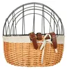 KIK KX3947 Rieten fietsmand met metalen rooster – reismand Productafbeelding-voorbeeld 4