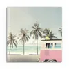 DEQORI Glasbild Echtglas 50x50 cm 'Retro Wellenreise' Produktbild-Vorschau 2