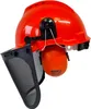 A safety helmet with attached ear protection and a face shield. Produktbild-Vorschau
