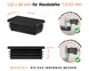 Lamellenstopfen rechteckig 120x80 mm Schwarz 5 Stück Produktbild-Vorschau 2