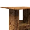 A close-up view of a wooden bar table with shelves, against a white background. Anteprima dell’immagine prodotto
