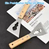 Schaber Werkzeug Set 4er, Edelstahl Spachtel mit Holzgriff, Produktbild-Vorschau 4