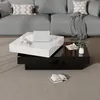 Merax Couchtisch mit drehbarer Tischplatte und 2 Ebenen – Produktbild-Vorschau 2