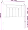 vidaXL Ersatz-Kopfteil Metall Schwarz 80 cm Produktbild-Vorschau 7