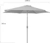 Parasol ogrodowy BOSTON średnica 2,7m jasnoszary Podgląd zdjęcia produktu 4