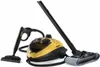 A yellow and black steam cleaner with accessories on a white background. Náhled obrázku produktu