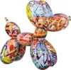 A graffiti-style balloon dog sculpture. Produktbild-Vorschau