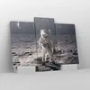 Bild auf Leinwand - Leinwandbild - 3 Teile - Mond Erde Produktbild-Vorschau 4
