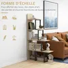 HOMCOM Étagère bibliothèque séparateur de pièce style Voir les images du produit 3