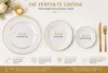 Platzteller Glas 32 cm 12er Set mit Goldperlenrand - Produktbild-Vorschau 5
