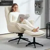 HOMCOM Relaxsessel mit Hocker Drehbarer Fernsehsessel mit Produktbild-Vorschau 2