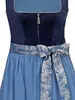 Dirndl Irsee 65cm Länge nachtblau-denim 36 Produktbild-Vorschau 2