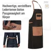 ALPHA Büffel Leder Grillschürze BBQ Kochschürze Produktbild-Vorschau 5