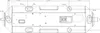 Technical drawing of a TV wall mount with dimensions indicated. Produktbild-Vorschau