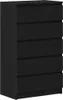 A black chest of drawers with five drawers. Náhled obrázku produktu
