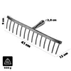 KADAX Gartenrechen aus Stahl, Steinrechen, Gartenharke ohne Produktbild-Vorschau 2