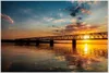 Wallario Wandbild Brücke bei Sonnenuntergang, Größe: 61 x Produktbild-Vorschau 1