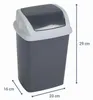 Cestino MAUL MAULswing 5 l plastica 20 x 16 x 29 cm grigio Anteprima dell’immagine prodotto 3