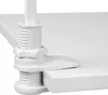 A close-up shot of a white adjustable clamp attached to the edge of a white surface. Anteprima dell’immagine prodotto