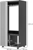 HOMCOM Armoire penderie mobile dressing avec rideau armoire Voir les images du produit 5