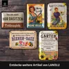 LANOLU Retro Blechschild Ab hier lächeln, Blechschilder Produktbild-Vorschau 5