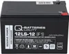 A black battery with white text and logos. Produktbild-Vorschau