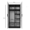PAWS MOBEL Kippbarer Sonoma eiche Kleiderschrank 100x52x200 Produktbild-Vorschau 4