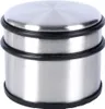 A single stainless steel door stopper with two black rubber rings, shown in isolation. Náhled obrázku produktu