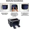 Dunkelblaue und beige faltbare Aufbewahrungsbox mit weißen Punkten, mit Schritten zur einfachen Montage Produktbild-Vorschau