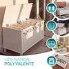 CASARIA® Coffre de Rangement Blanc avec Couvercle, Banc en Voir les images du produit 4