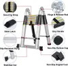 A diagram of a telescopic ladder with various parts labeled. Anteprima dell’immagine prodotto