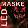 LED Maske Halloween für Erwachsene – leuchtende Horror Produktbild-Vorschau 3