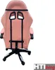 The back of a pink gaming chair is shown against a white background. Produktbild-Vorschau