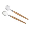 Salatlöffel-Gabel-Set aus Edelstahl mit Holzgriff, Produktbild-Vorschau 9