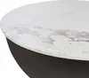 BELIANI Couchtisch Weiß / Schwarz Sinterstein ø 74 cm mit Produktbild-Vorschau 5
