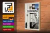 Holzschild Reise 20x30cm London United Kingdom Stadt Retro Produktbild-Vorschau 4
