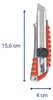 MAUL Cutter Profi Plus 18 mm gummiert rutschfest Metall Produktbild-Vorschau 2