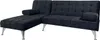 Schlafsofa Miranda mit Chaiselongue Velvet Schwarz Produktbild-Vorschau 3