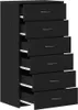 vidaXL Sideboard avec 6 tiroirs noir imitation chêne Voir les images du produit 4