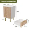INONEFT, set di 2 comodini, stretto con 3 cassetti, Anteprima dell’immagine prodotto 2