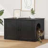 vidaXL Domek dla kota czarny 85 x 55 x 50,5 cm materiał Podgląd zdjęcia produktu 2