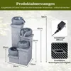 COSTWAY 4-stufiger Springbrunnen, Gartenbrunnen mit LED Produktbild-Vorschau 3