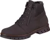A single brown lace-up boot with a side zipper is shown against a white background. Produktbild-Vorschau